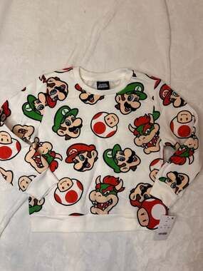 Super Mario and Friends Character Print Toddler Boys' Fleece Pullover Sweatshirt